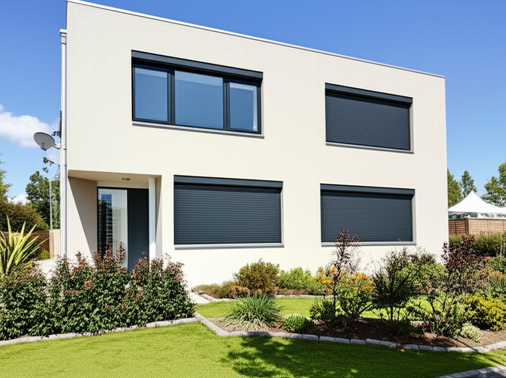 Modernes Gebäude mit intelligenten Steuersystemen